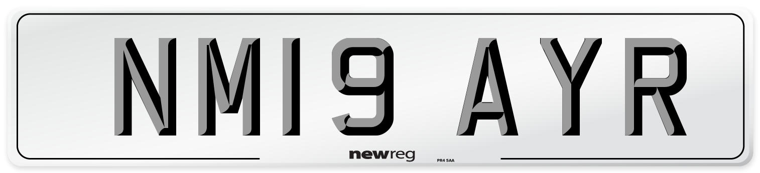 NM19 AYR Number Plate from New Reg